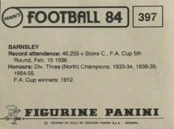 1983-84 Panini Football 84 (UK) #397 Barnsley Team Photo Back