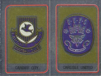 1983-84 Panini Football 84 (UK) #402 Cardiff City / Carlisle United Badge Front