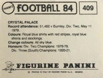 1983-84 Panini Football 84 (UK) #409 Team Photo Back