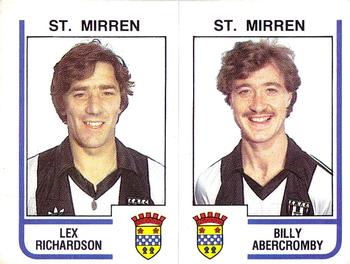 1983-84 Panini Football 84 (UK) #523 Lex Richardson / Billy Abercromby Front