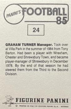 1984-85 Panini Football 85 (UK) #24 Graham Turner Back