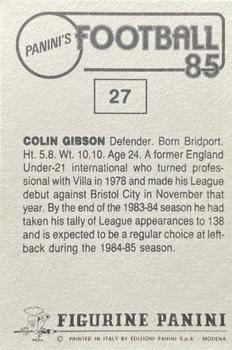 1984-85 Panini Football 85 (UK) #27 Colin Gibson Back