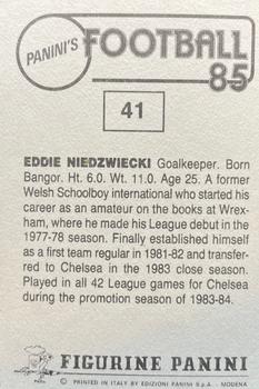 1984-85 Panini Football 85 (UK) #41 Eddie Niedzwiecki Back