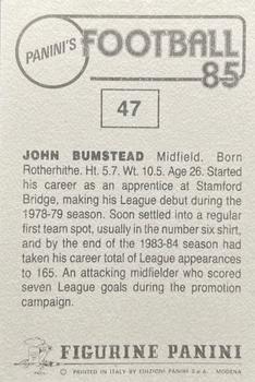 1984-85 Panini Football 85 (UK) #47 John Bumstead Back