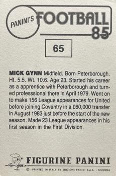 1984-85 Panini Football 85 (UK) #65 Mick Gynn Back
