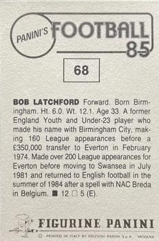 1984-85 Panini Football 85 (UK) #68 Bob Latchford Back