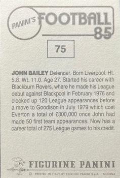 1984-85 Panini Football 85 (UK) #75 John Bailey Back