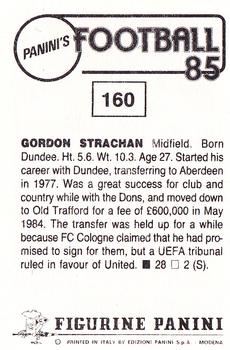 1984-85 Panini Football 85 (UK) #160 Gordon Strachan Back