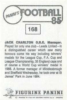 1984-85 Panini Football 85 (UK) #168 Jack Charlton Back