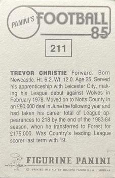 1984-85 Panini Football 85 (UK) #211 Trevor Christie Back