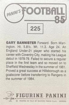 1984-85 Panini Football 85 (UK) #225 Gary Bannister Back