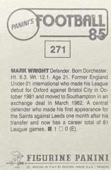 1984-85 Panini Football 85 (UK) #271 Mark Wright Back