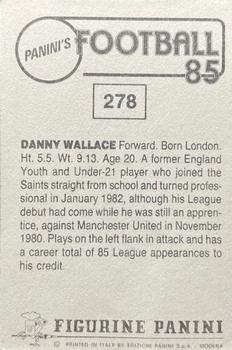 1984-85 Panini Football 85 (UK) #278 Danny Wallace Back