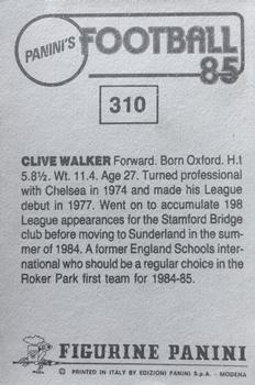 1984-85 Panini Football 85 (UK) #310 Clive Walker Back