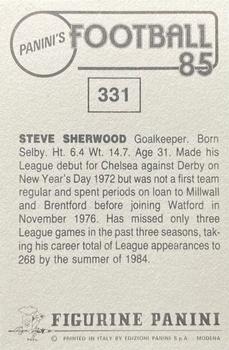 1984-85 Panini Football 85 (UK) #331 Steve Sherwood Back