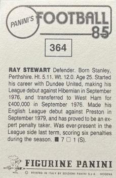 1984-85 Panini Football 85 (UK) #364 Ray Stewart Back
