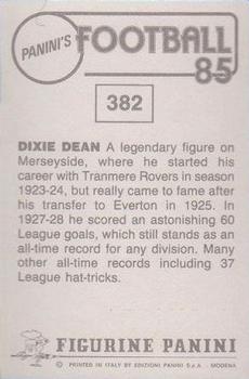 1984-85 Panini Football 85 (UK) #382 Dixie Dean Back