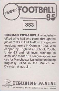 1984-85 Panini Football 85 (UK) #383 Duncan Edwards Back