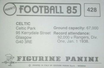 1984-85 Panini Football 85 (UK) #428 Celtic Park Back