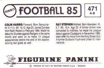 1984-85 Panini Football 85 (UK) #471 Ray Stephen / Colin Harris Back