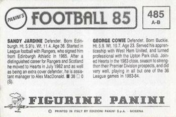 1984-85 Panini Football 85 (UK) #485 George Cowie / Sandy Jardine Back