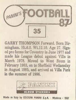 1986-87 Panini Football 87 (UK) #35 Garry Thompson Back