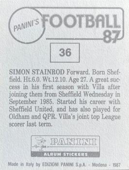1986-87 Panini Football 87 (UK) #36 Simon Stainrod Back