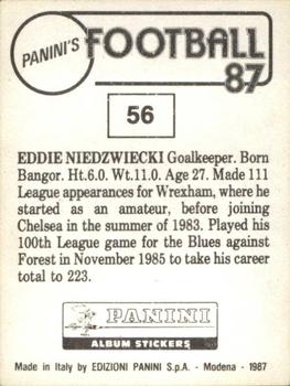 1986-87 Panini Football 87 (UK) #56 Eddie Niedzwiecki Back