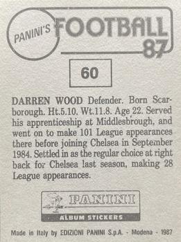 1986-87 Panini Football 87 (UK) #60 Darren Wood Back