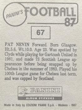 1986-87 Panini Football 87 (UK) #67 Pat Nevin Back