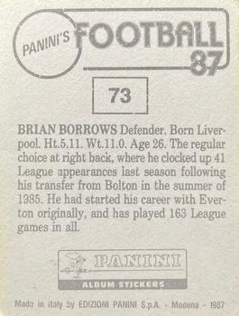 1986-87 Panini Football 87 (UK) #73 Brian Borrows Back