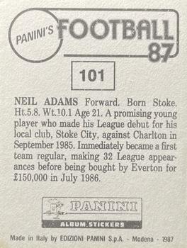 1986-87 Panini Football 87 (UK) #101 Neil Adams Back