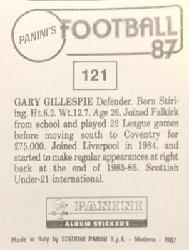1986-87 Panini Football 87 (UK) #121 Gary Gillespie Back