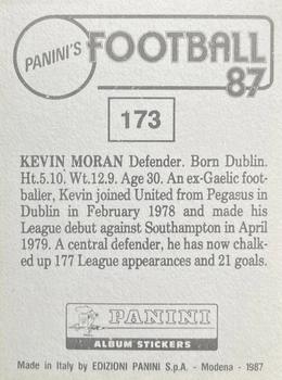 1986-87 Panini Football 87 (UK) #173 Kevin Moran Back