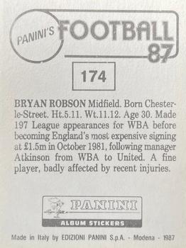 1986-87 Panini Football 87 (UK) #174 Bryan Robson Back