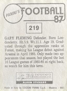 1986-87 Panini Football 87 (UK) #219 Gary Fleming Back
