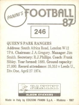 1986-87 Panini Football 87 (UK) #246 Club Badge Back