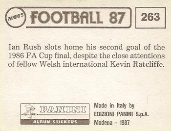1986-87 Panini Football 87 (UK) #263 Ian Rush / Kevin Ratcliffe Back