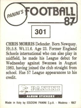 1986-87 Panini Football 87 (UK) #301 Chris Morris Back