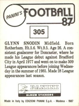 1986-87 Panini Football 87 (UK) #305 Glynn Snodin Back