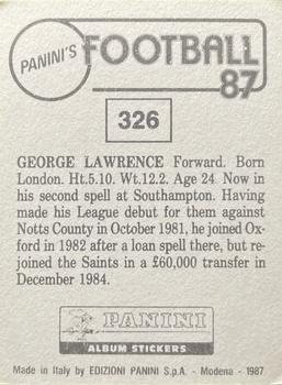 1986-87 Panini Football 87 (UK) #326 George Lawrence Back