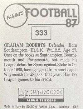 1986-87 Panini Football 87 (UK) #333 Graham Roberts Back