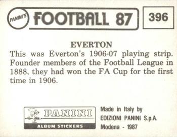 1986-87 Panini Football 87 (UK) #396 Home Kit Back