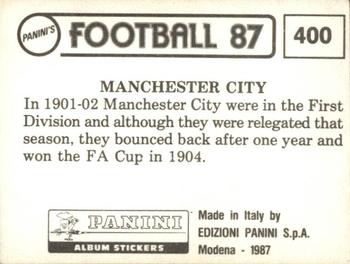 1986-87 Panini Football 87 (UK) #400 Home Kit Back
