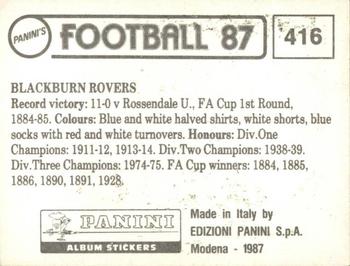 1986-87 Panini Football 87 (UK) #416 Team Group Back