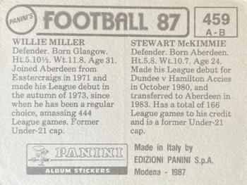 1986-87 Panini Football 87 (UK) #459 Stewart McKimmie / Willie Miller Back