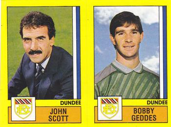 1986-87 Panini Football 87 (UK) #484 John Scott / Bobby Geddes Front