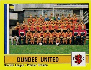 1986-87 Panini Football 87 (UK) #498 Dundee United Team Group Front