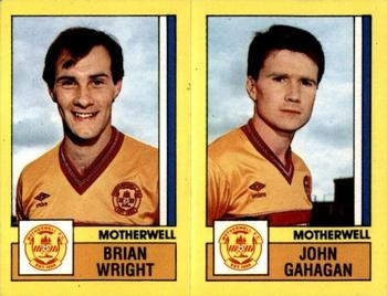 1986-87 Panini Football 87 (UK) #545 Brian Wright / John Gahagan Front