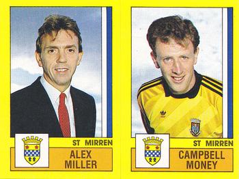 1986-87 Panini Football 87 (UK) #556 Alex Miller / Campbell Money Front